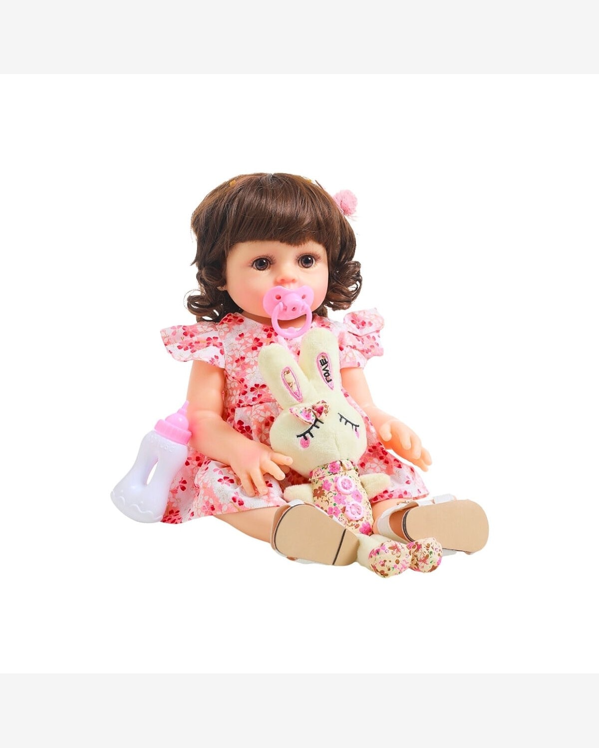 Boneca Bebê Reborn Ruby Toma Água e Faz Xixi  - Lullaby