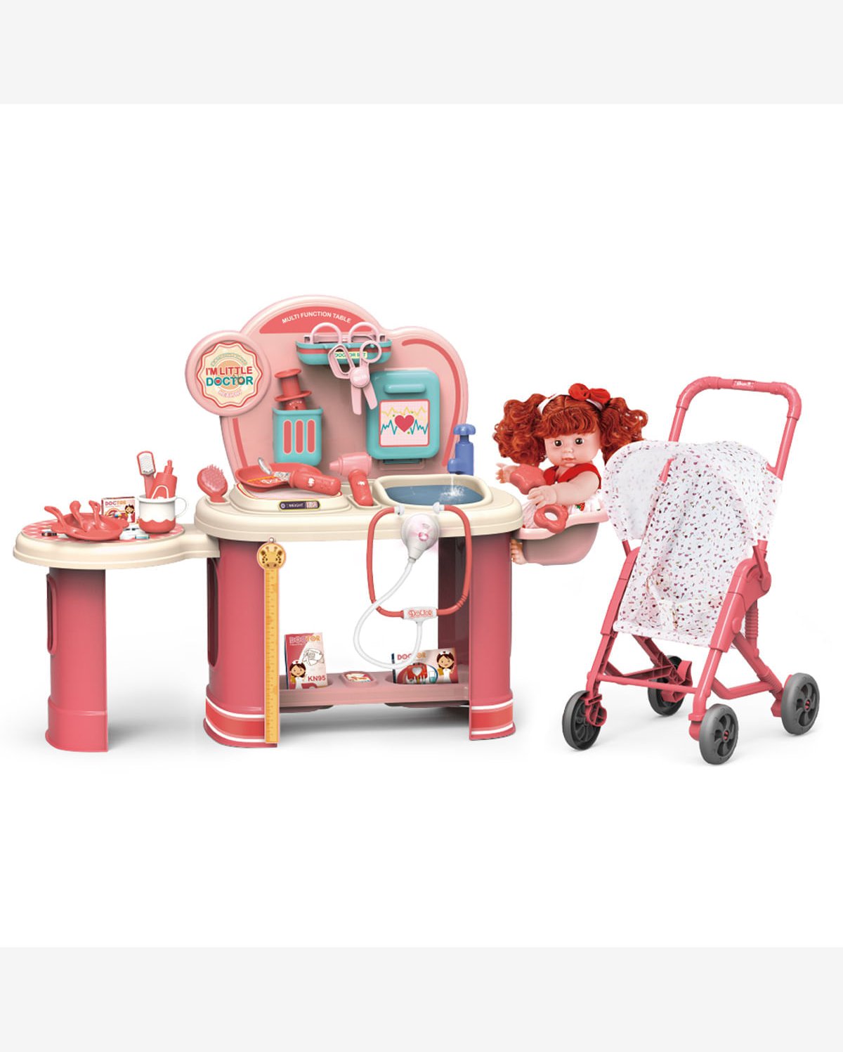 Bancada Infantil Doutora Com Carrinho e Boneca  Replay Kids