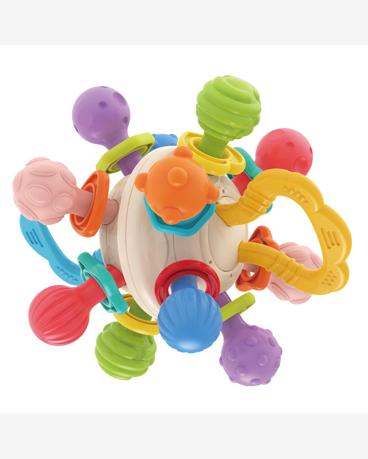 Mordedor Chocalho Bebê Bola Sensorial Massageador Maxi Baby
