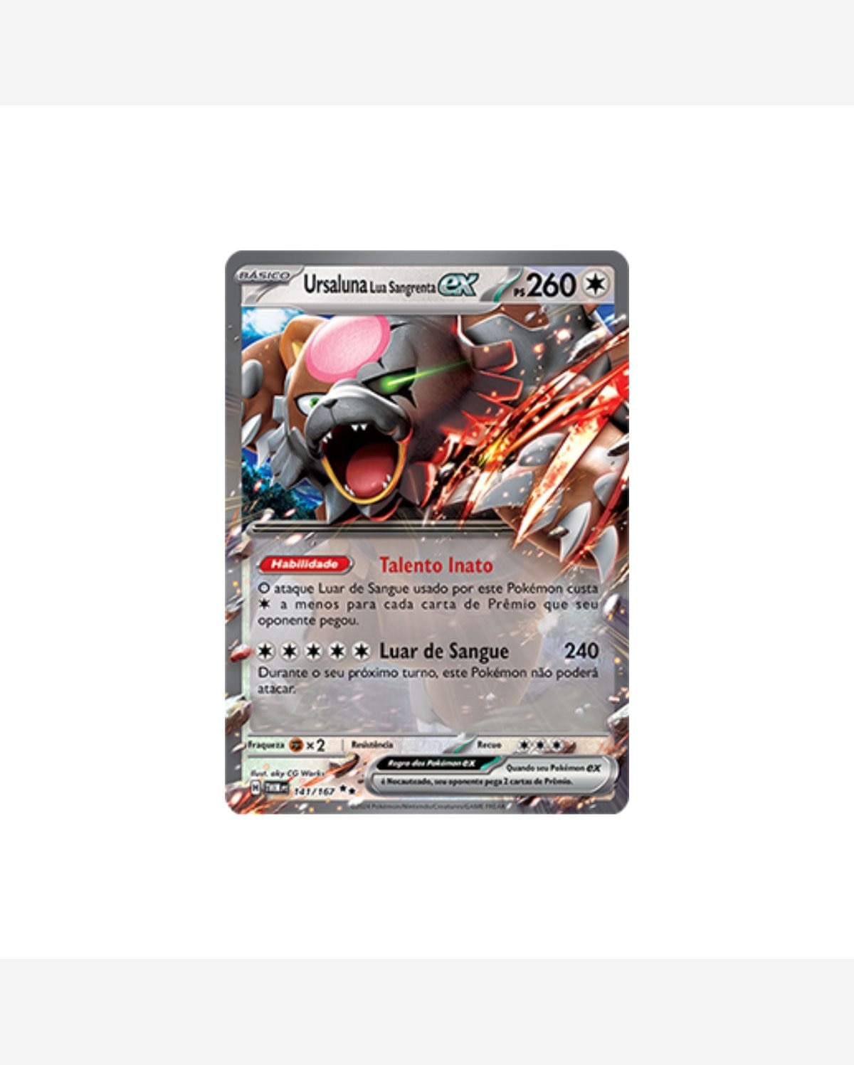 Cartas Pokémon Box Ursaluna Lua Sangrenta EX Com 40 Un Copag
