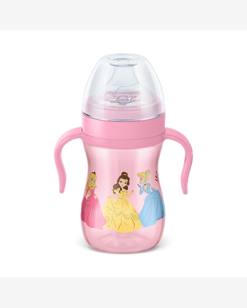 Copo de Treinamento Infantil c/ Alça Disney 240ml Rosa Lillo