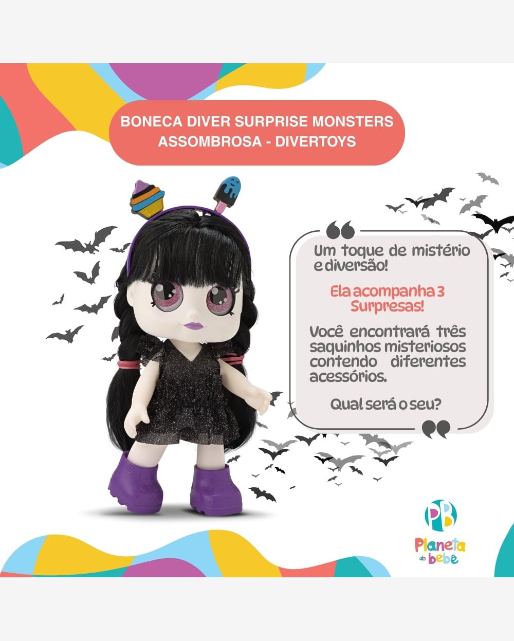 Boneca Diver Monster Assombrosa Acessório Surpresa Divertoys
