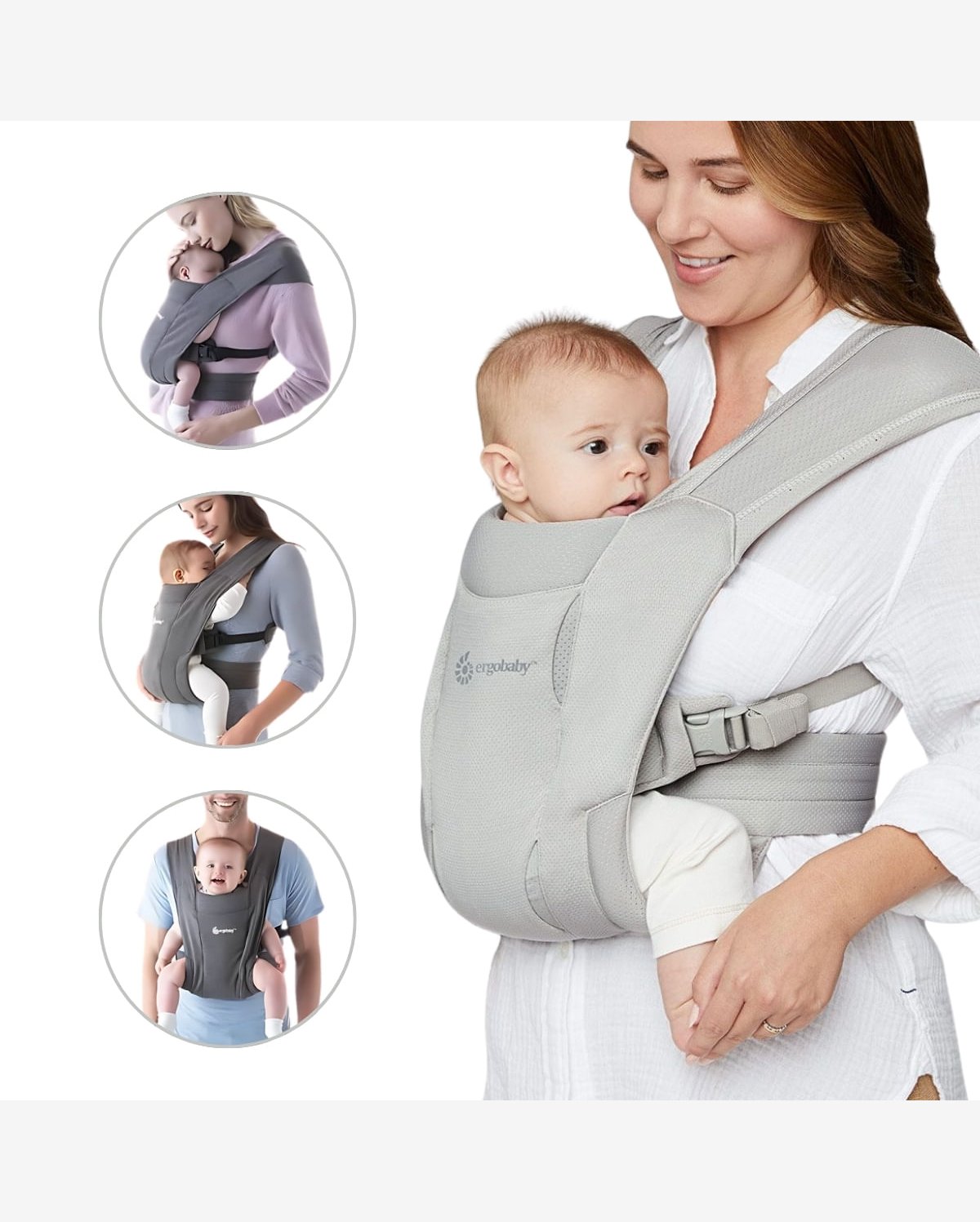 Canguru Bebê 3 Posições Ergonômico Embrace Mesh Ergobaby