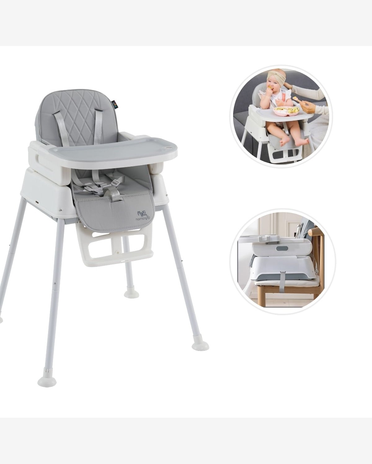 Cadeira De Alimentação Infantil 3 em 1 Harmony Maxi Baby