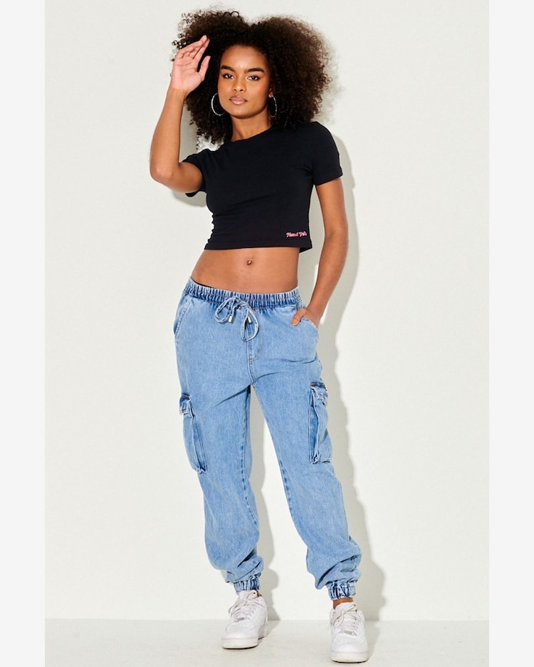 Calça Jeans Feminina Jogger Planet Girls Jeans Médio Jeans Médio Riachuelo - Main Image