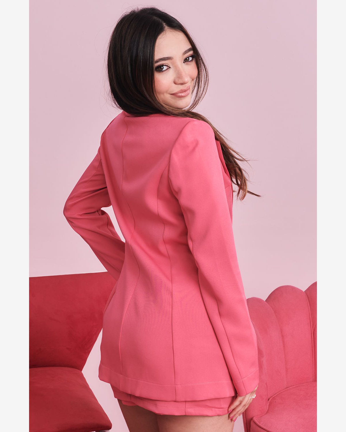 Blazer Longo Feminino Planet Girls Pink