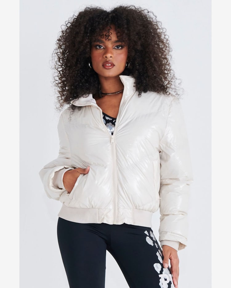 Blusa Feminina Casaco Nylon Branco Feminino Agasalho Nylon