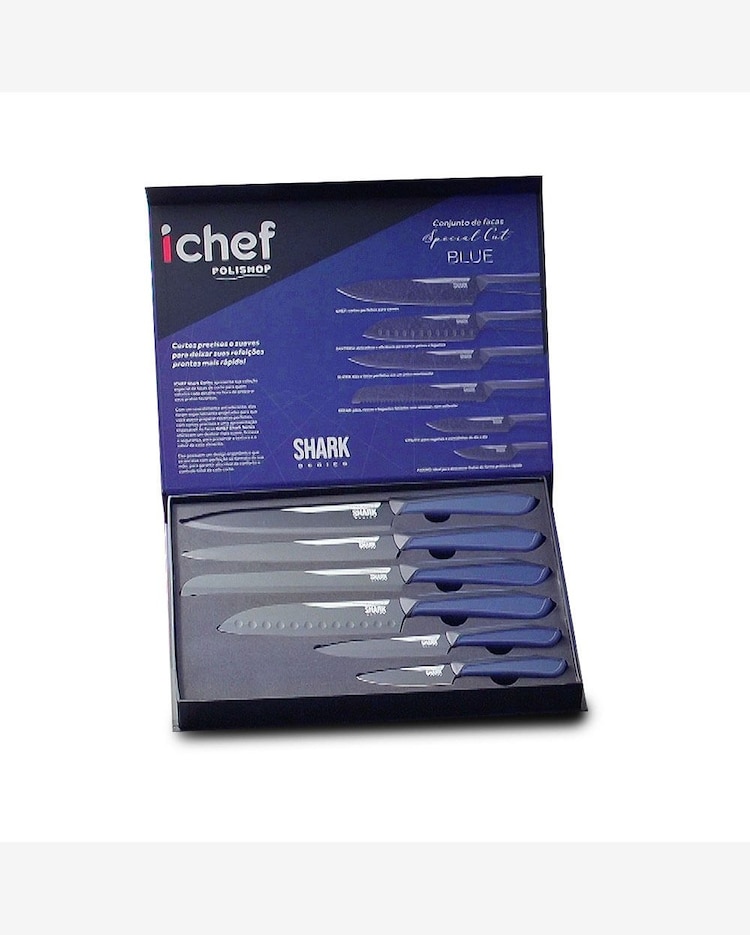 Riachuelo Conjunto de Facas Ichef Polishop Shark Series