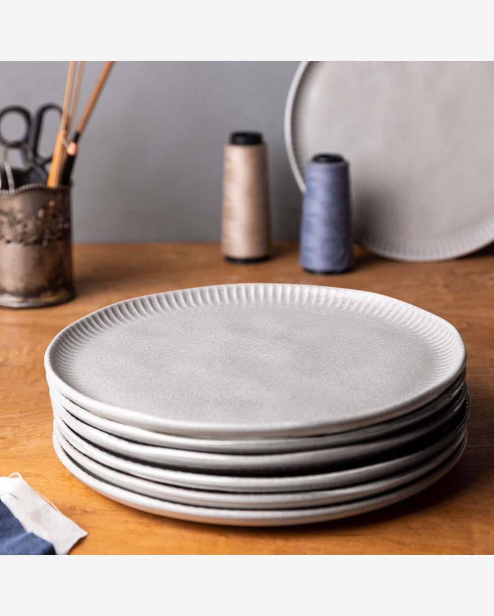 Riachuelo | Conjunto com 6 Pratos Raso Linho Ø27,5cm - por Rita Lobo