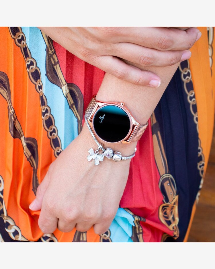 Riachuelo Relógio Champion Feminino Rosê Digital Led Vermelho