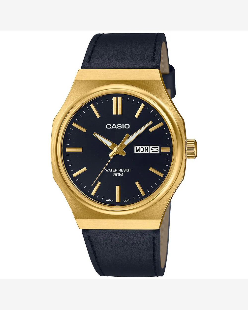 Relógio Casio Masculino Ref: Mtp-e735gl-1avdf Clássico Dourado