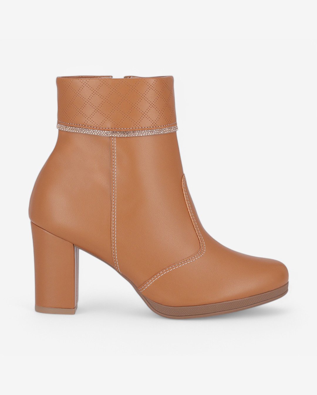 Bota Piccadilly Cano Curto Feminina Marrom