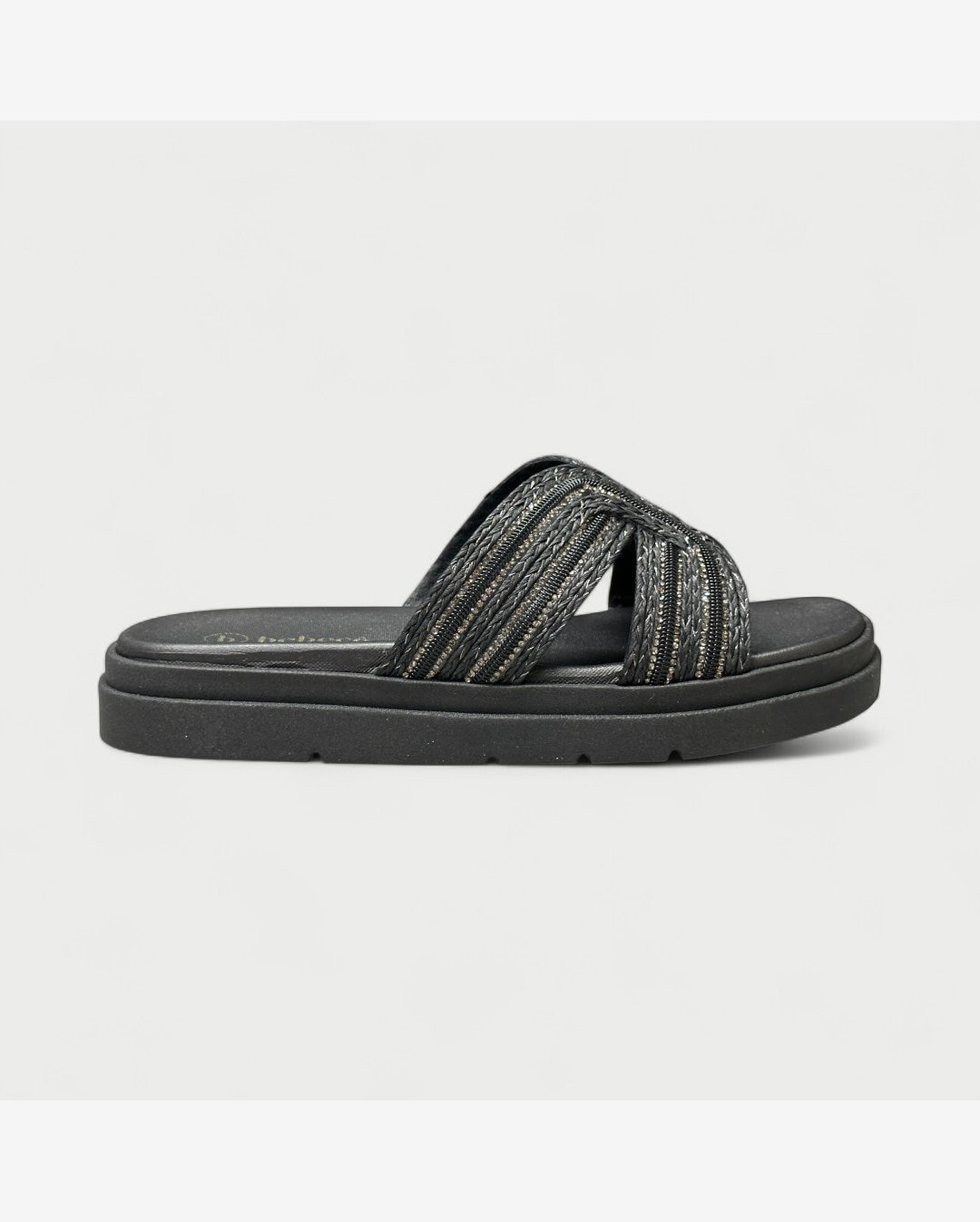 Tamanco Flat Papete Feminino Bebecê Preto