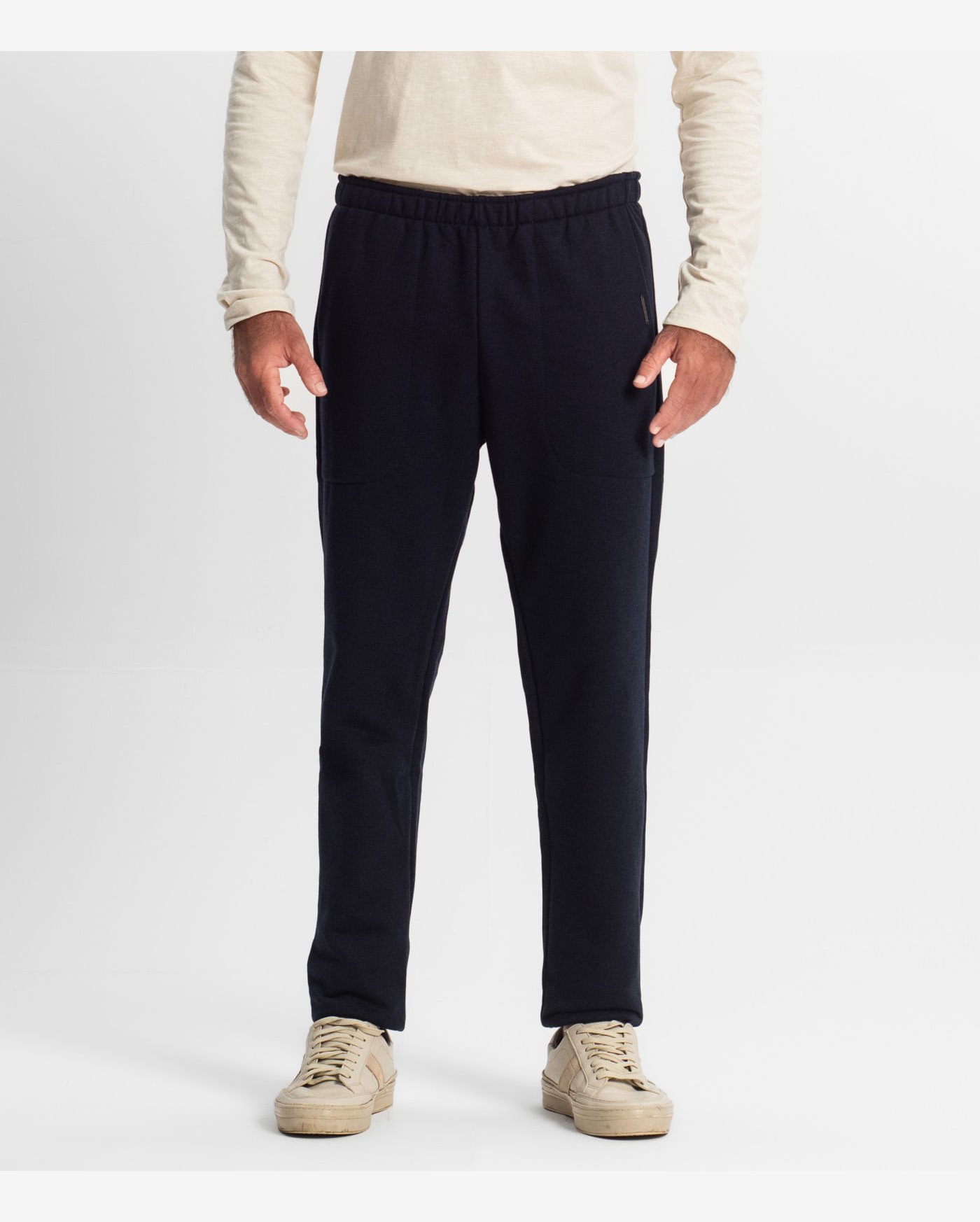 Calça Masculina Plus Size Moletom Premium Diametro Azul