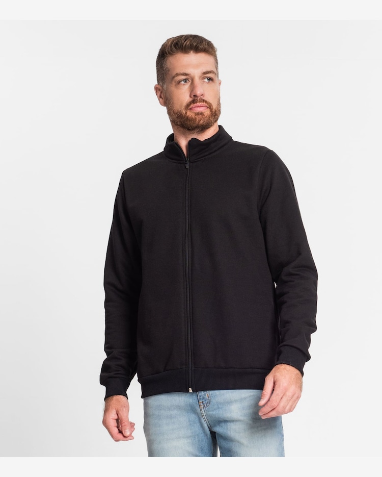 Riachuelo Jaqueta Masculina Em Moletom Rovitex Preto