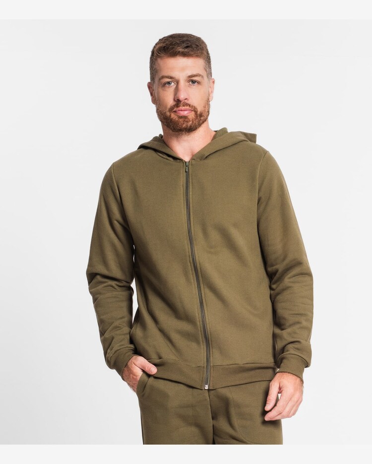 Riachuelo Jaqueta Com Capuz Masculina Em Moletom Rovitex Verde