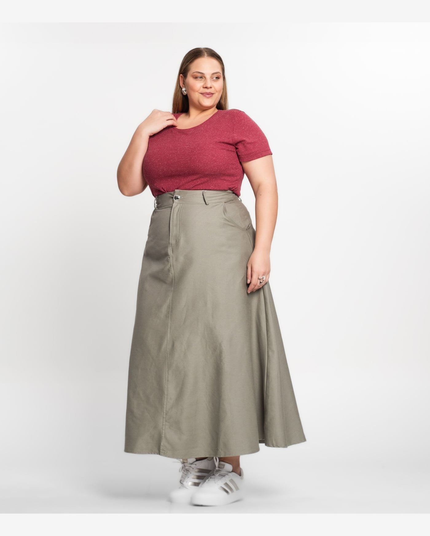 Longa Plus Size Saias Longas Posthaus Saia Longa Tendencia Saia
