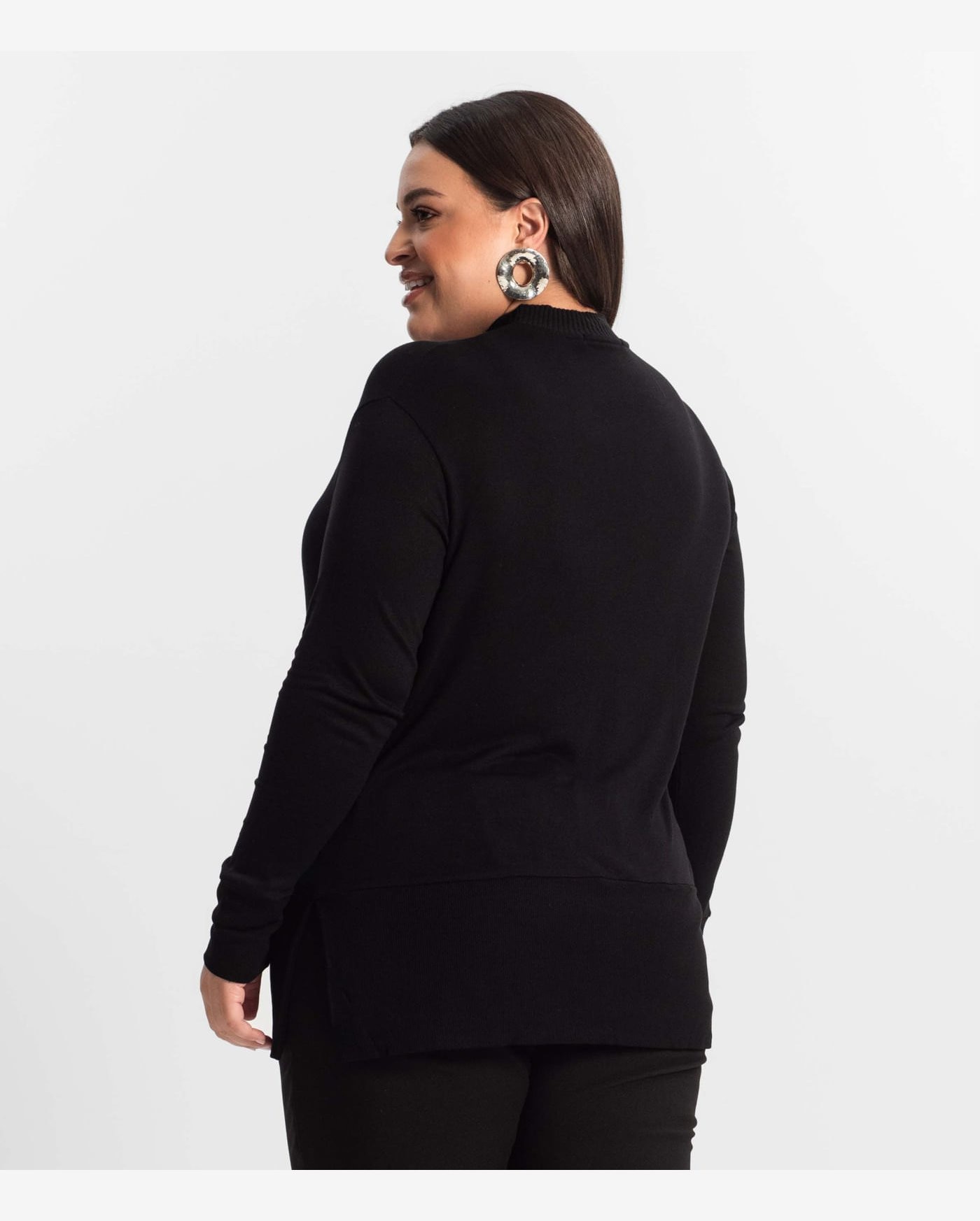 Blusão Feminino Plus Size Secret Glam Preto