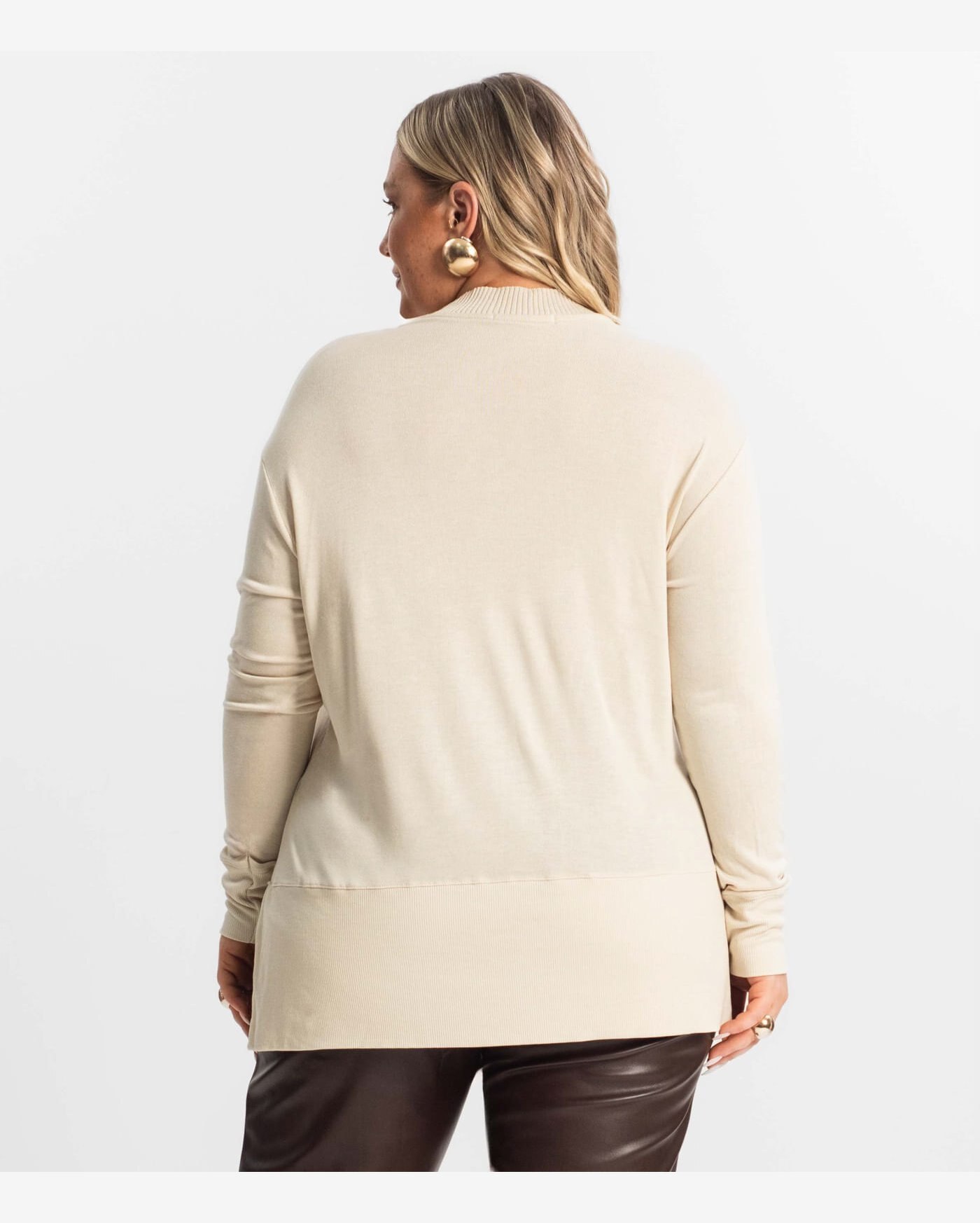 Blusão Feminino Plus Size Secret Glam Bege