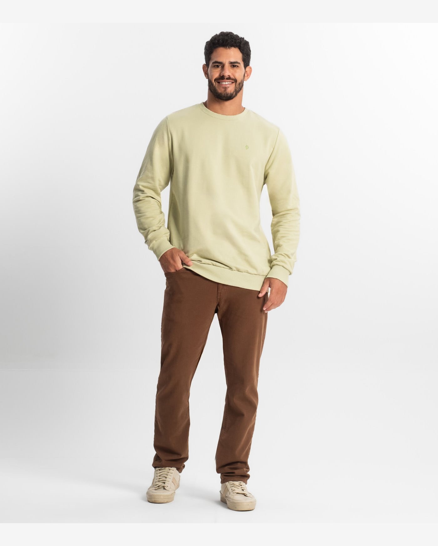 Blusão Masculino Plus Size Moletom Básico Diametro Verde