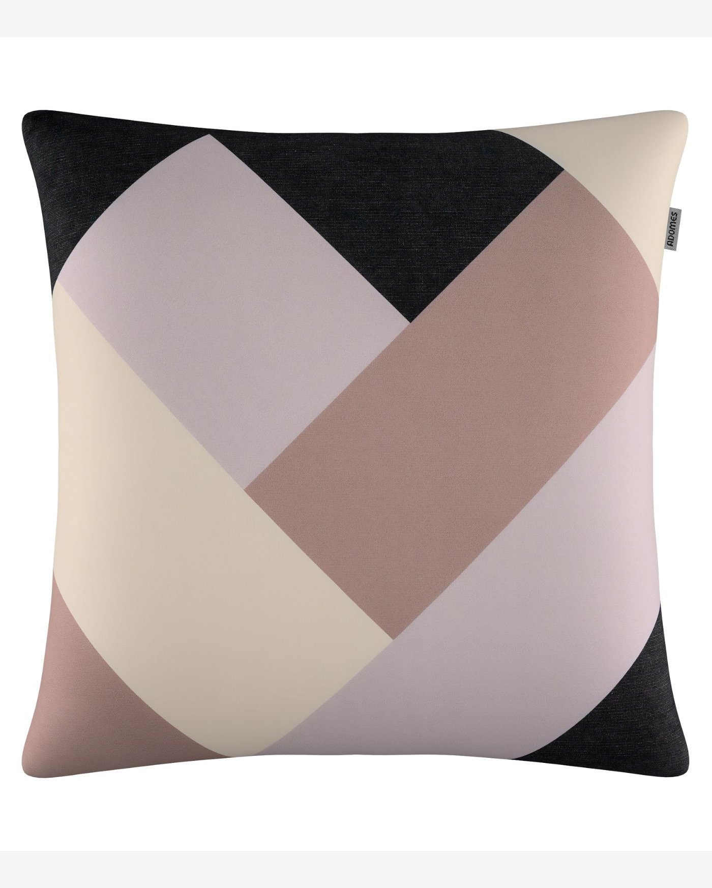 Capa De Almofada Patch Geometrico Adomes Marrom
