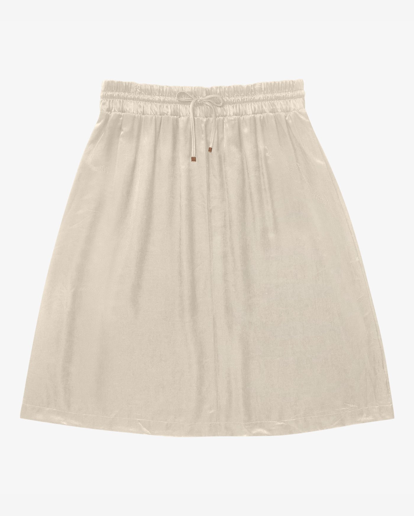 Saia Midi Plus Size Secret Glam Bege