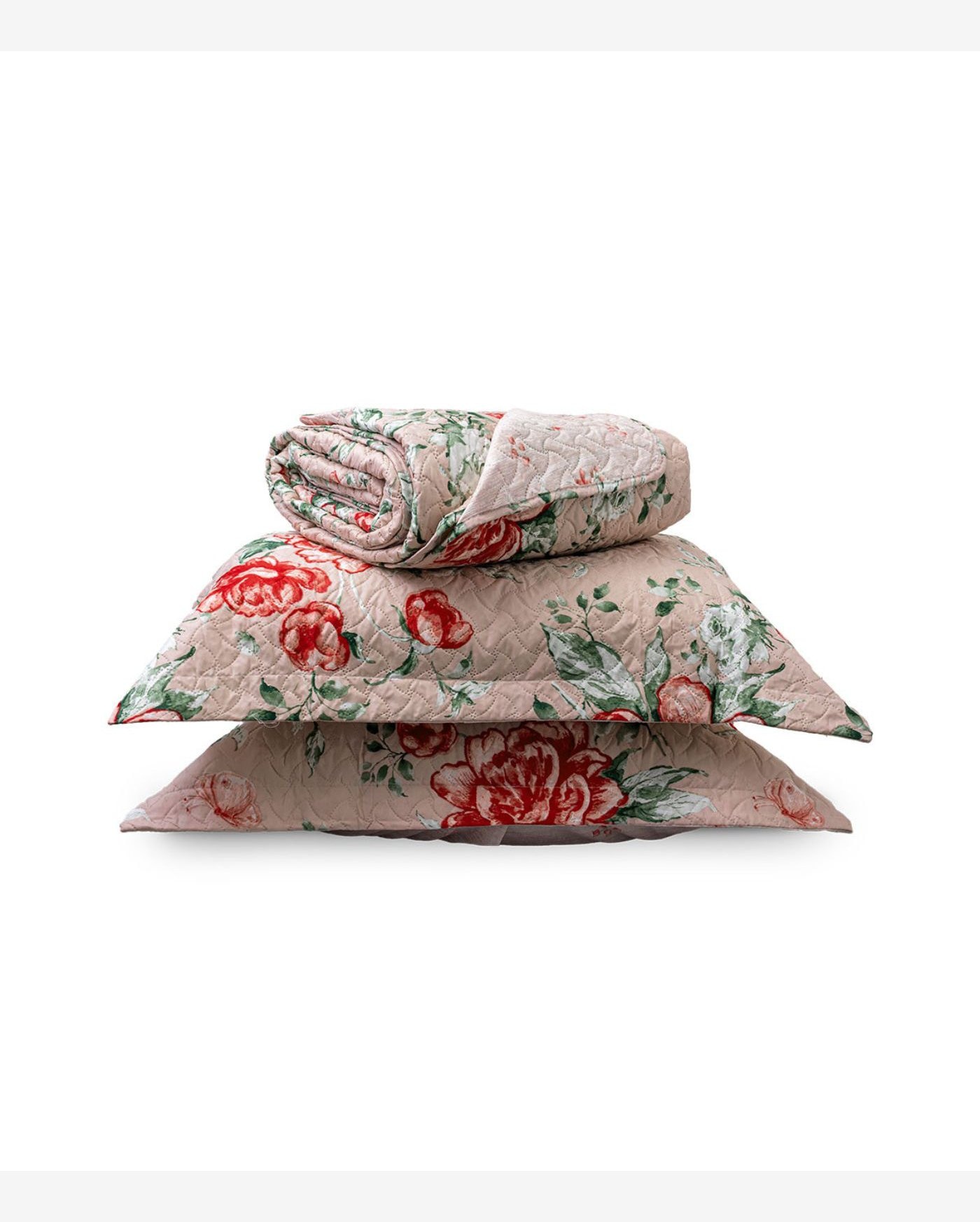 Kit Cobre Leito Matelassê Queen Appel Rosa