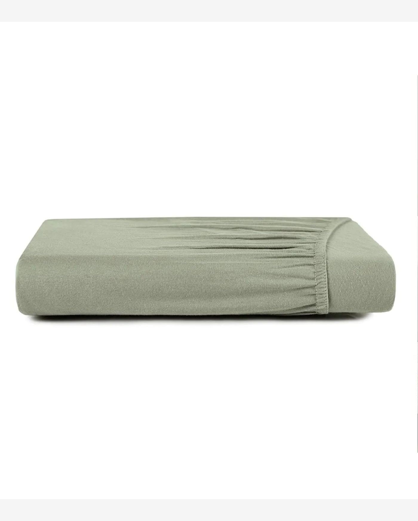 Lençol Solteiro Malha Fio Penteado Altenburg Verde