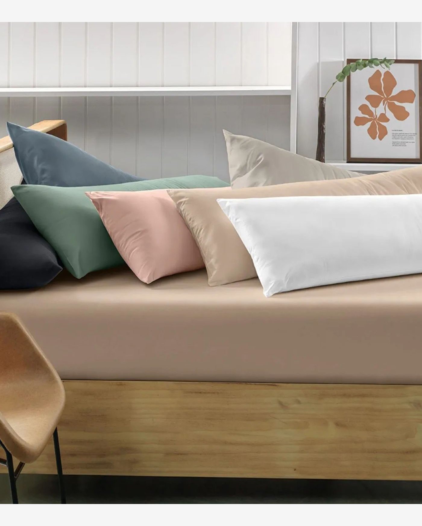 Fronha Body Pillow Toque Acetinado Altenburg Bege