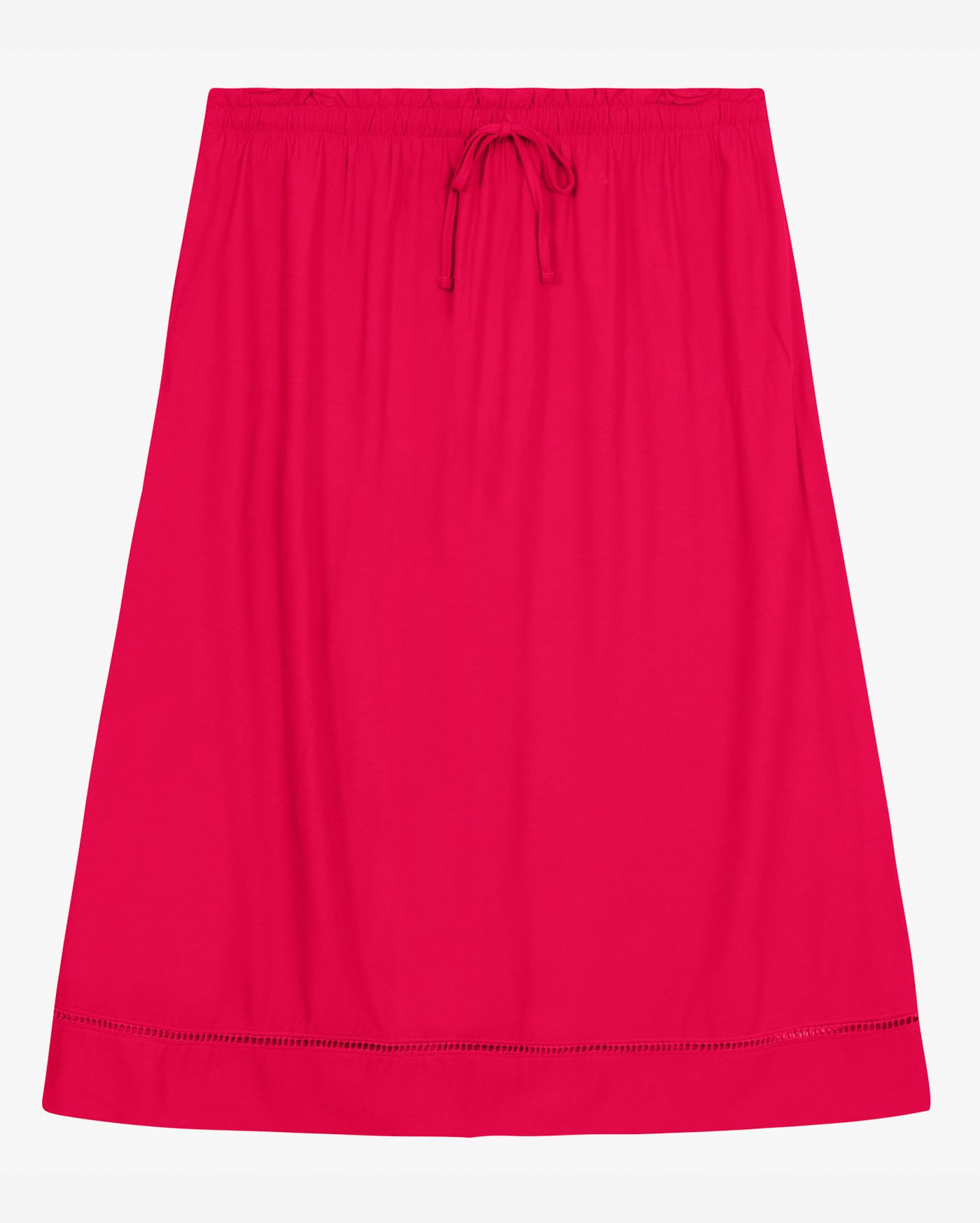 Saia Midi Plus Size em Viscose Secret Glam Vermelho