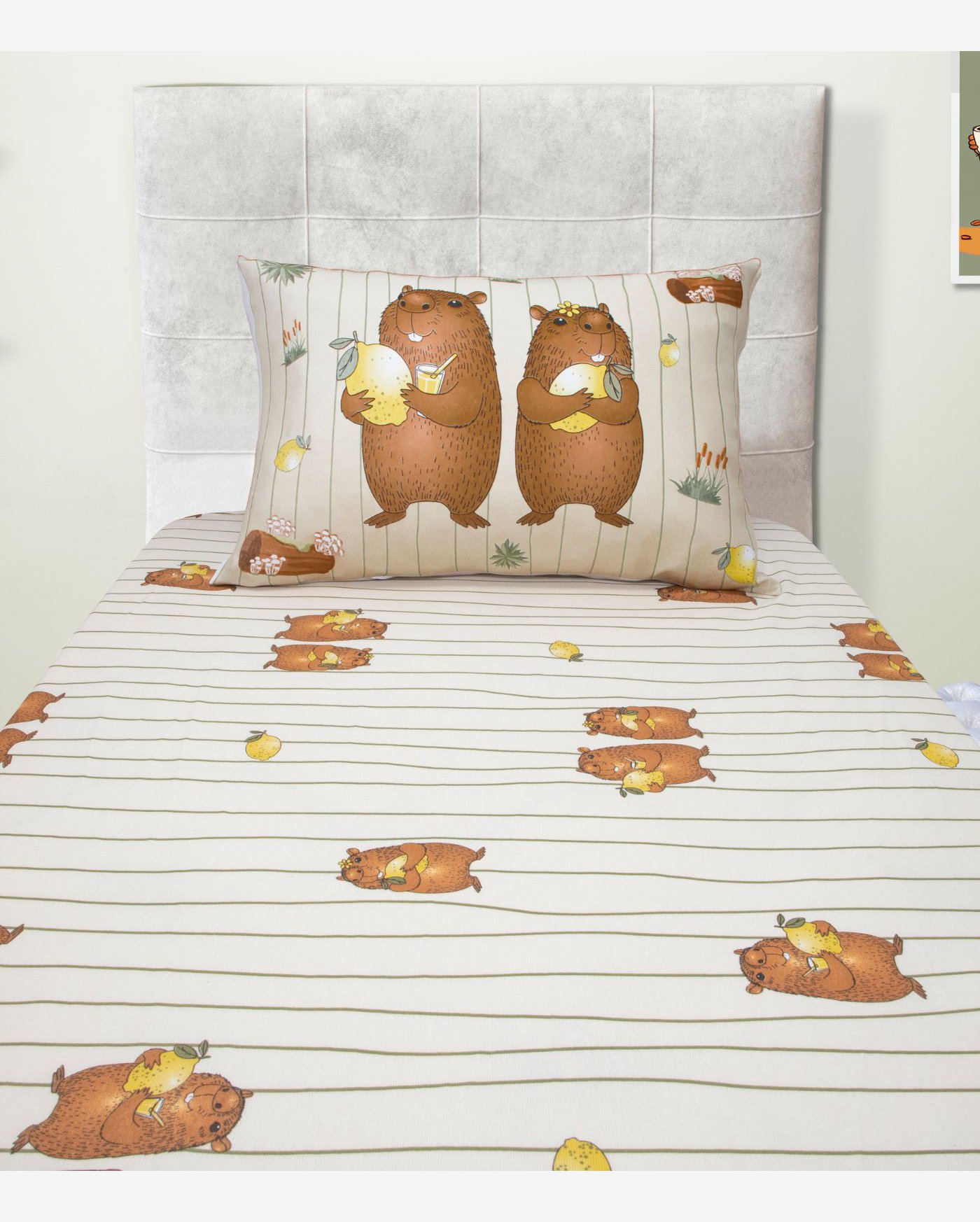 Jogo De Cama Solteiro Joy Doce Vida Bege