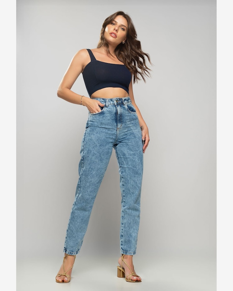 Cala Preta Desbotada Calça Mom Jeans Calca Jeans Estonada