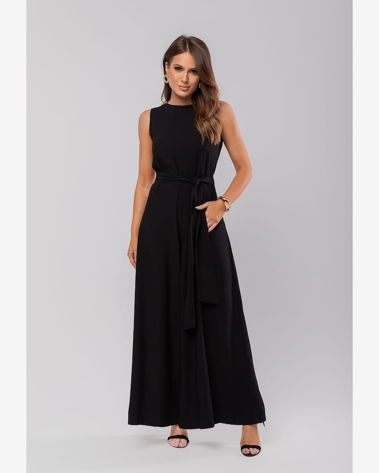 Riachuelo Macacão Regata Feminino Alfaiataria Pantalona Preto