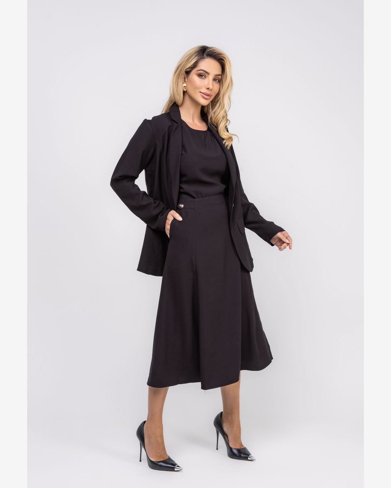 Blazer Altaiataria Marrant Recorte Preto Salvatore