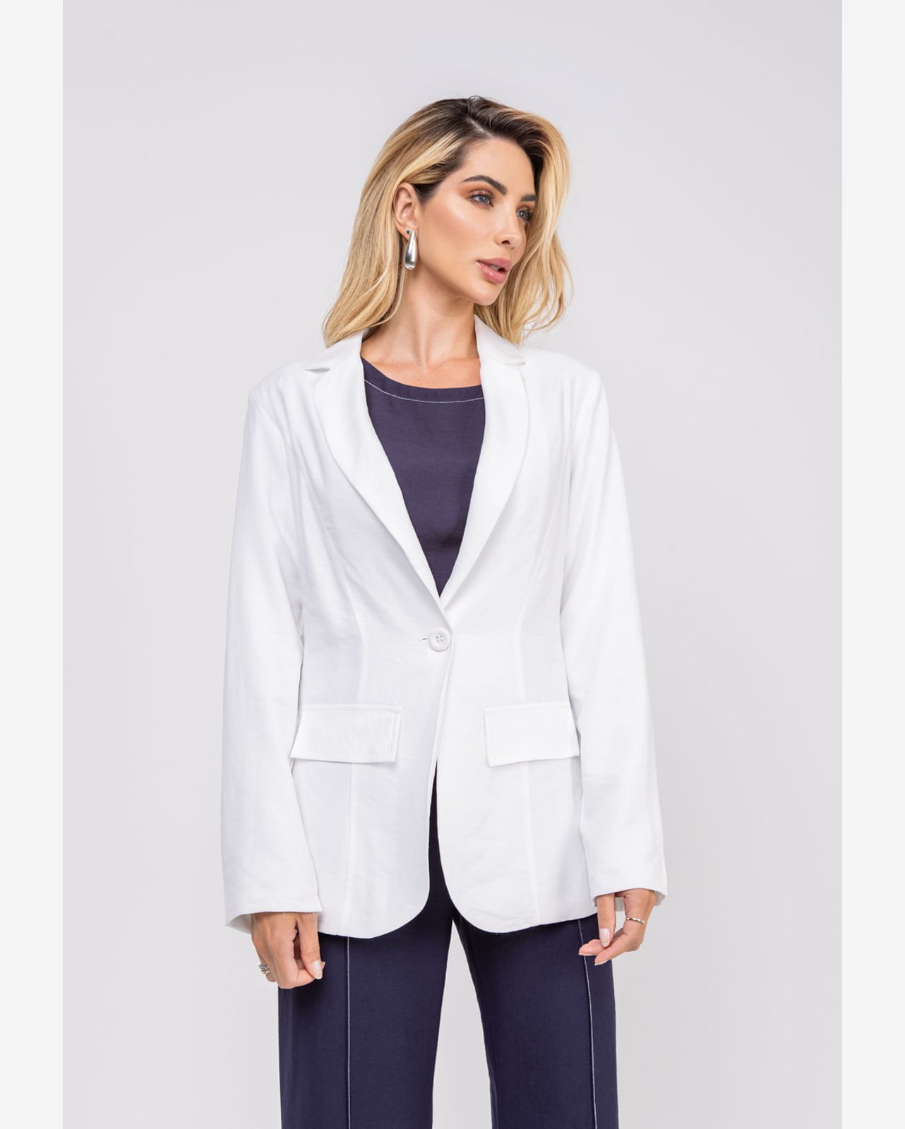 Blazer Altaiataria Marrant Recorte Branco Salvatore