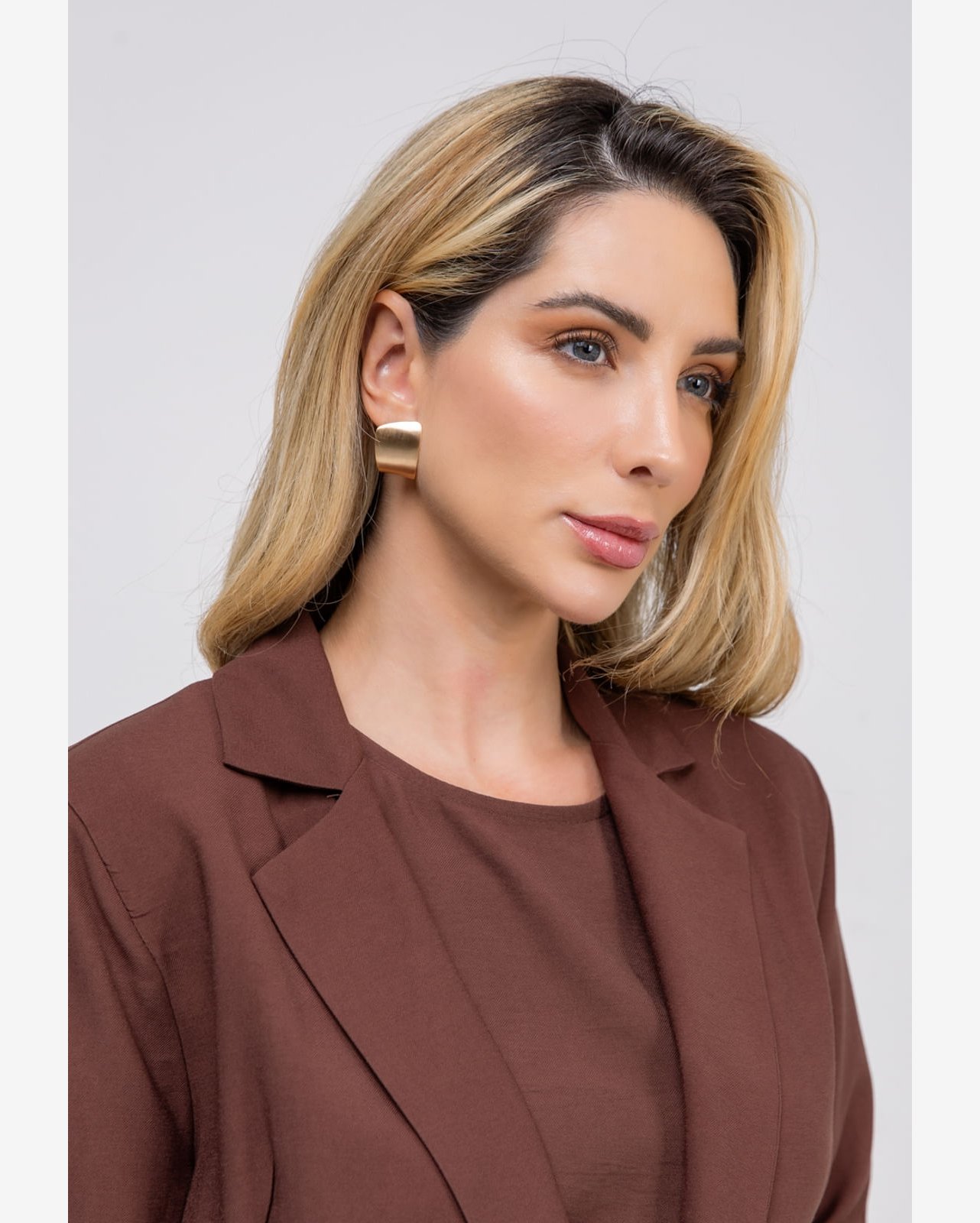 Blazer De Alfaiataria Marrant Detalhe Lapela Marrom Salvatore