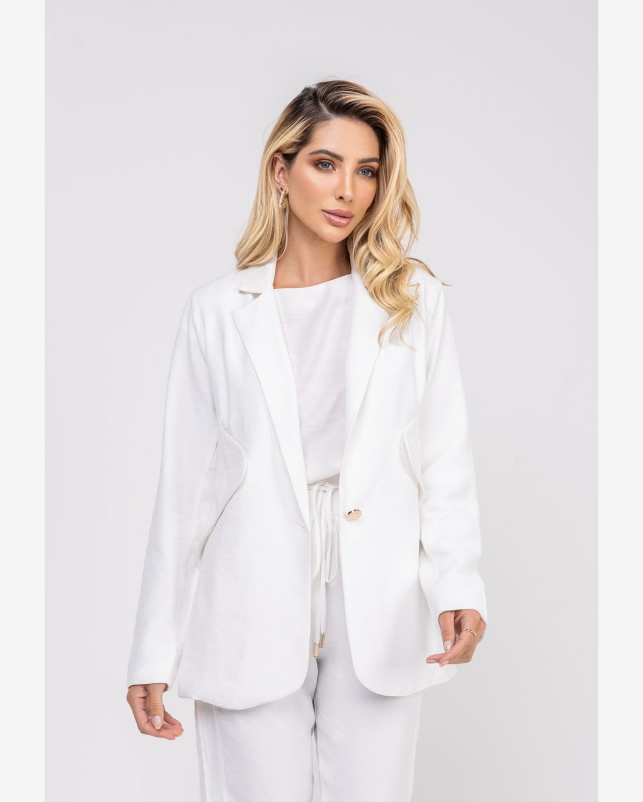 Blazer De Alfaiataria Marrant Detalhe Lapela Branco Salvatore
