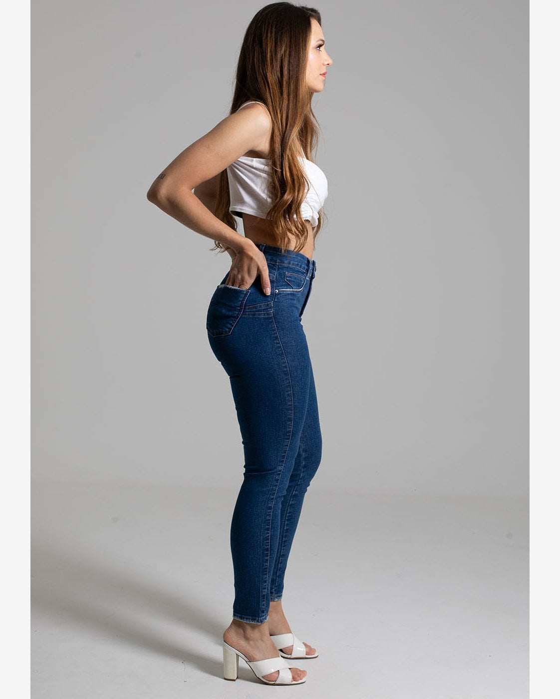 Cinta Modeladora CalÃ§a Jeans Cos Alto Sawary Buy Calça Sawary