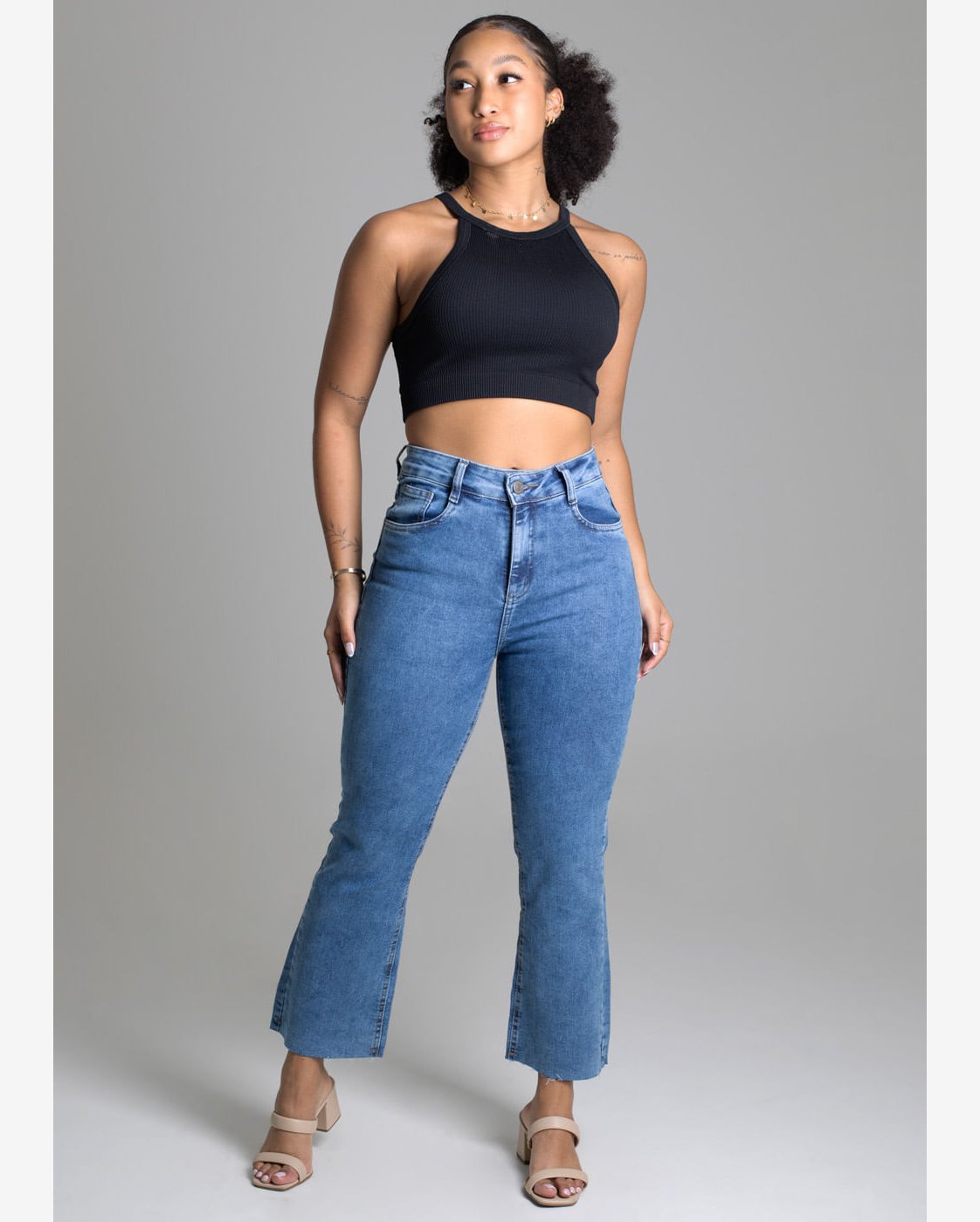 Calça Flare CalÃ§a Jeans Sawary Feminina Sawary Flare CalÇa Jeans