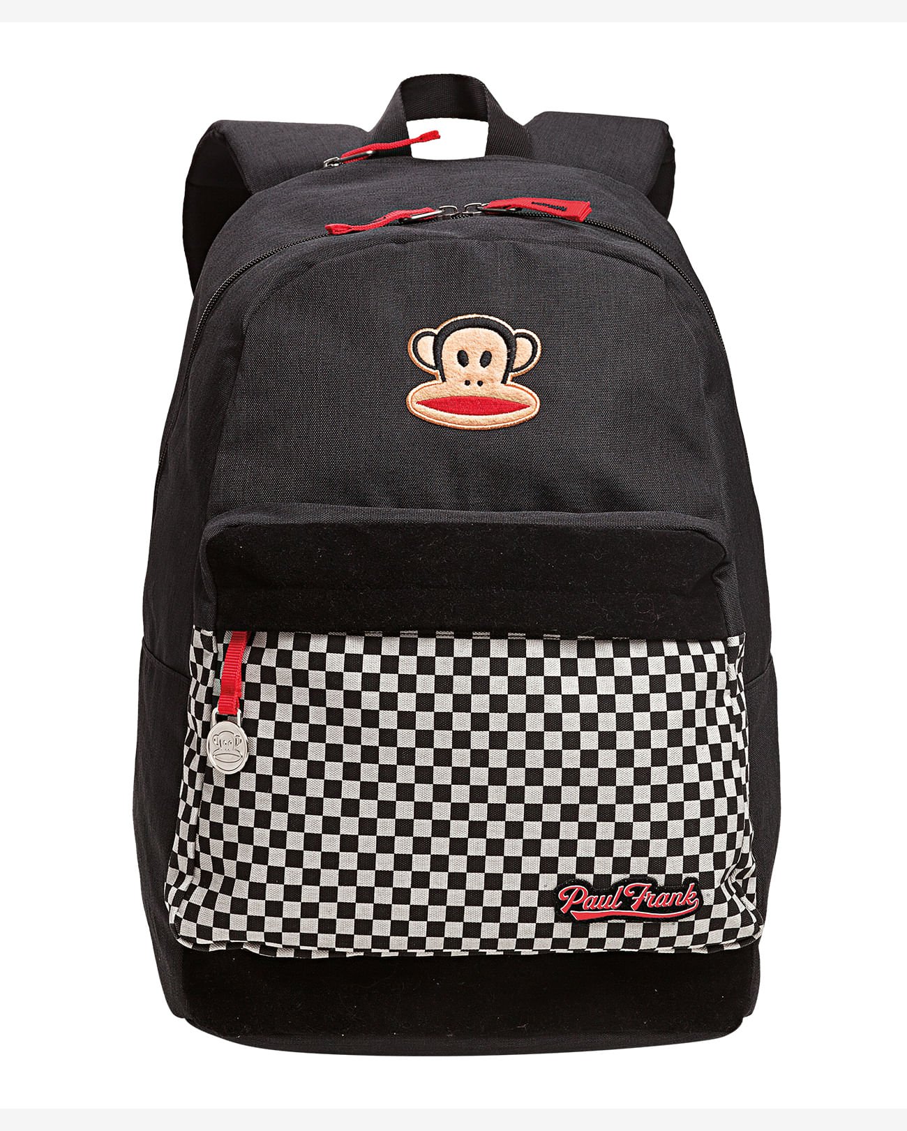 Paul Frank Black Mochila Grande Con Funda Ordenador, Negro, 43 Cm