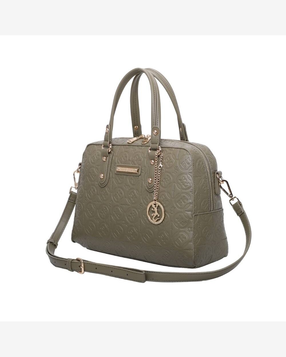 Bolso Tipo Bowling Grande Con Asa Y Bandolera - Capacidad Amplia, Medidas 32x22x11 Cm, Sintético