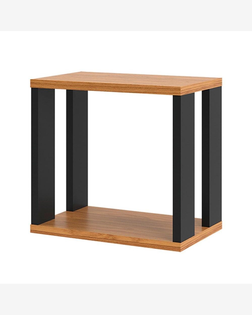 Nicho Quadrado Cleveland cor Freijo com Preto Fosco 30 cm - 62300