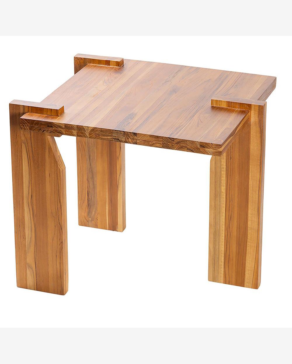 Riachuelo | Mesa Lateral Eixos Madeira Teca Natural - 78686