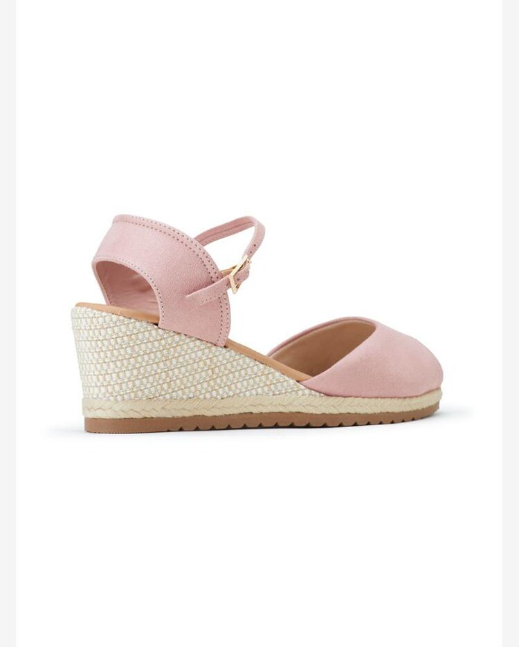 Riachuelo Sandália Bebecê Espadrille Anabela Petala Rosa T5814-691R