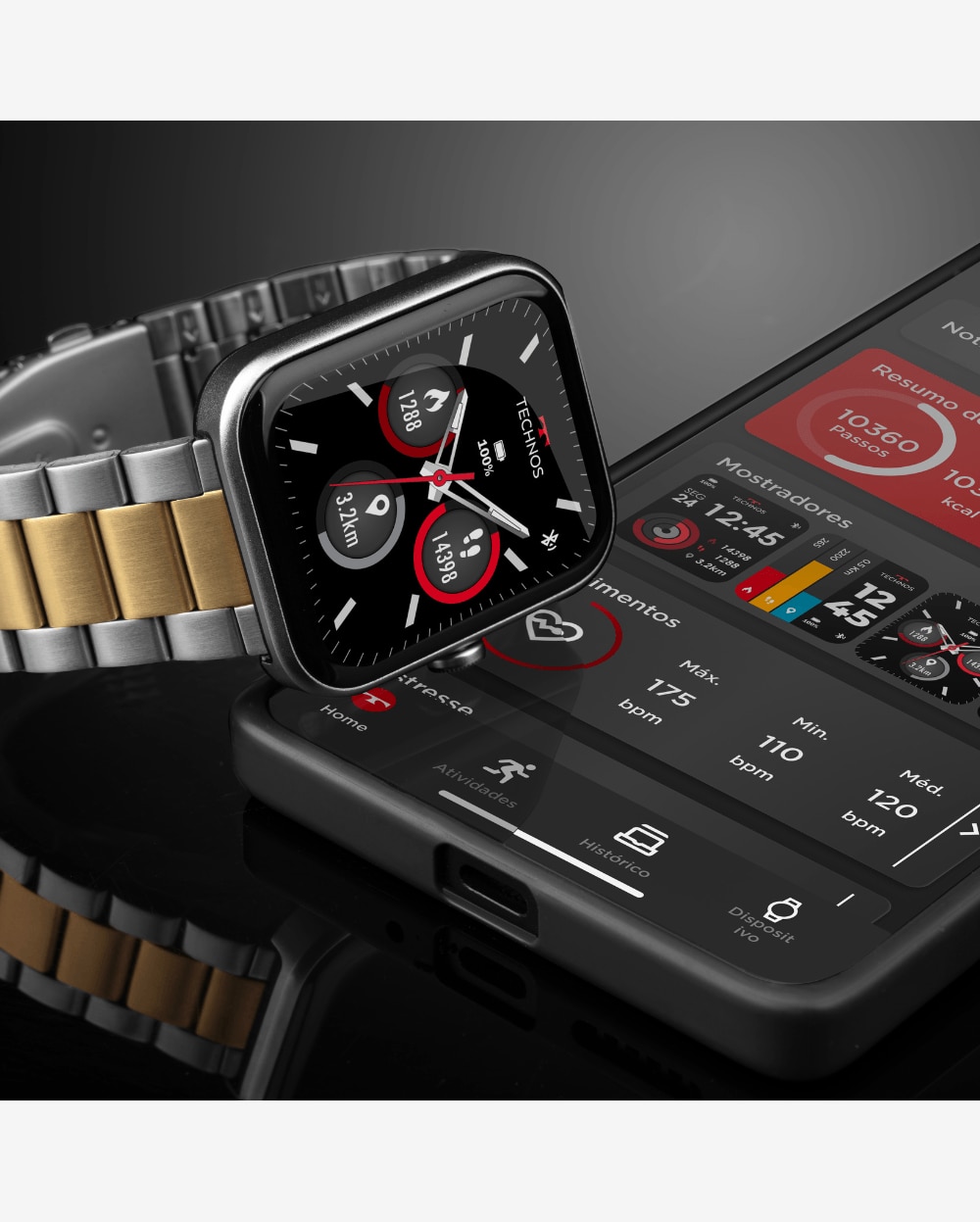 Smartwatch Technos Connect MAX Bicolor - TMAXAN/8D