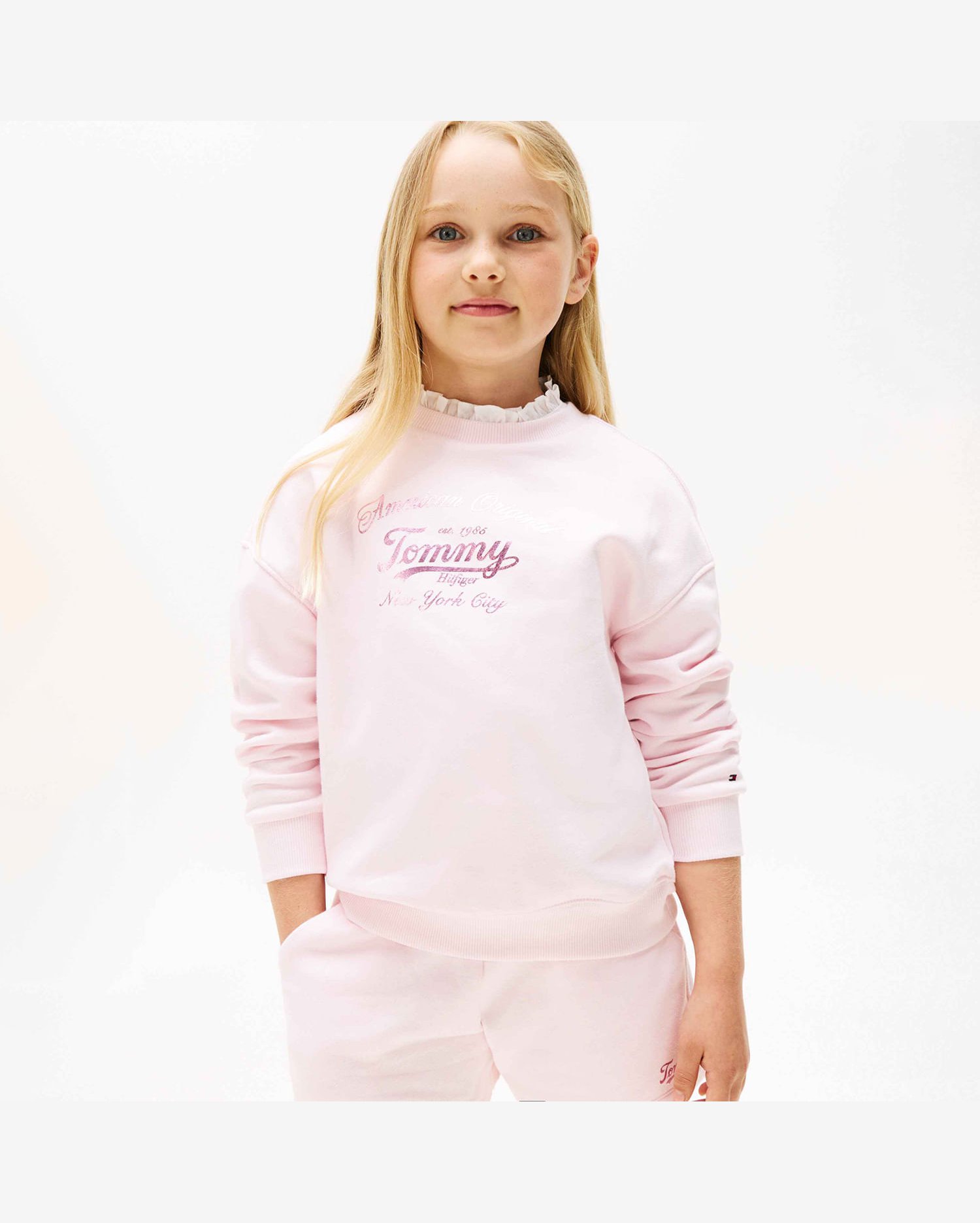 Moletom Infantil Logo Cursivo Tommy Hilfiger