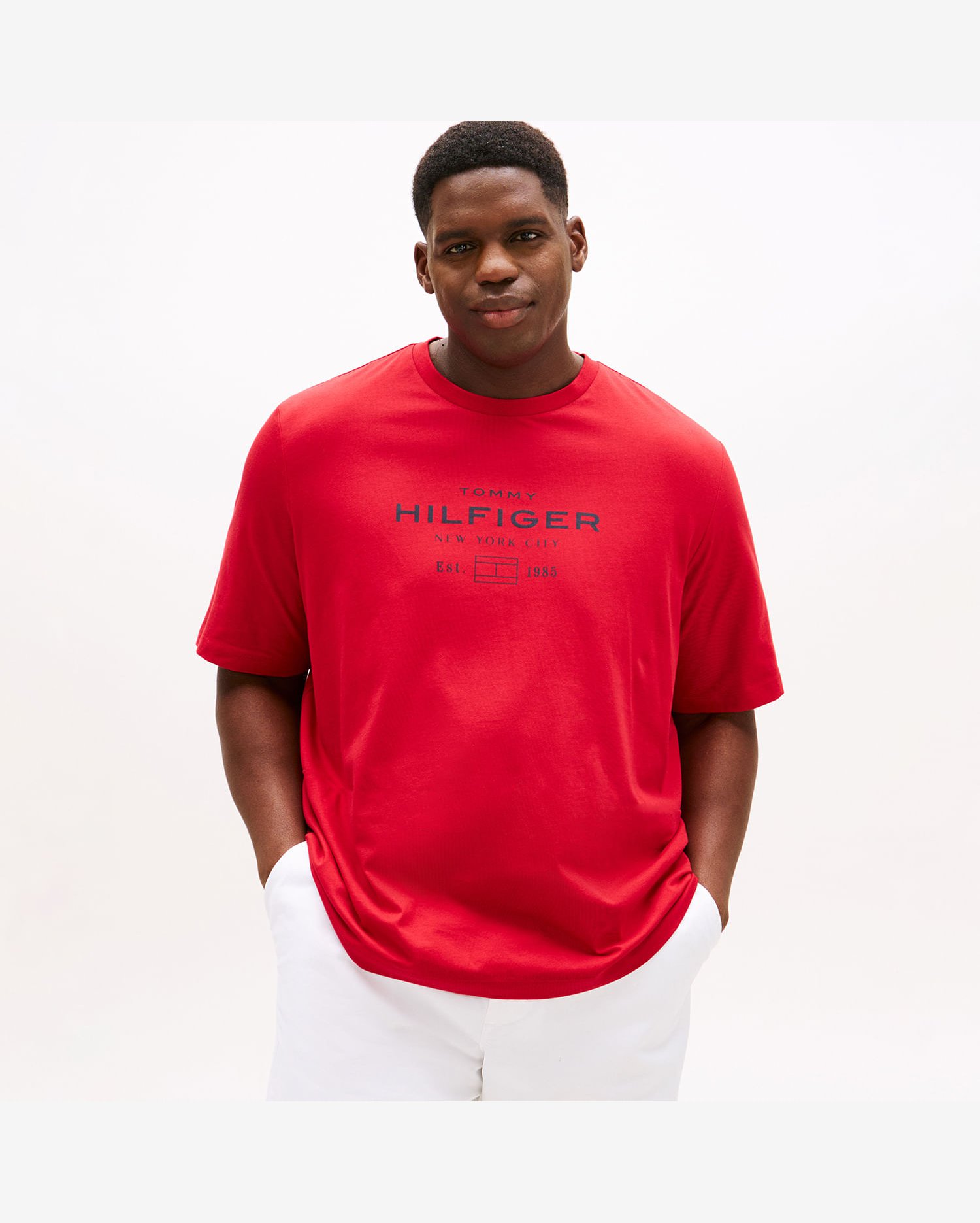 Camiseta Logo Hilfiger Big And Tall