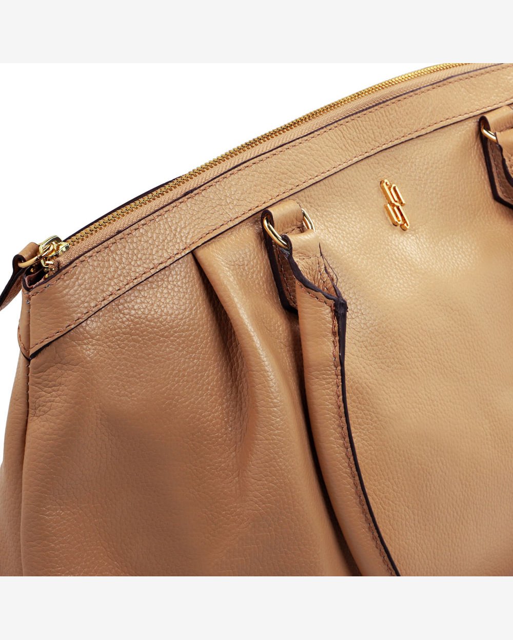 Riachuelo | Bolsa Shopper Amêndoa Couro