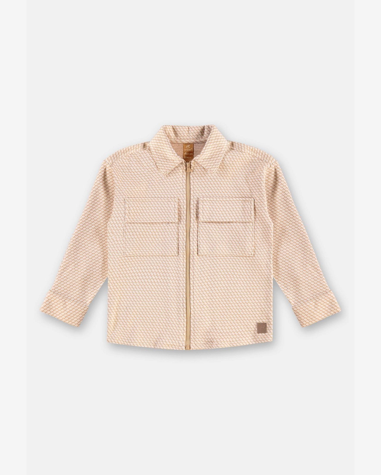 Jaqueta Infantil em Malha Jacquard Xadrez Up Baby