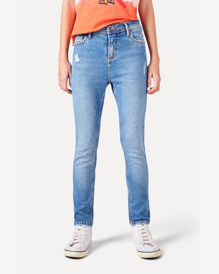 CALCA MENINA JEANS SKINNY DESTROYED RESERVA MINI Riachuelo